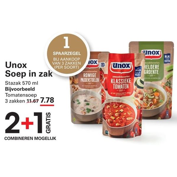 Unox Soep in zak