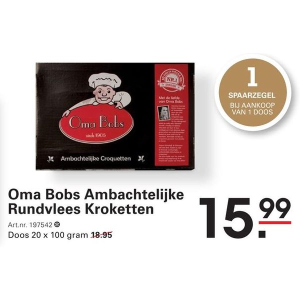 Oma Bobs Ambachtelijke Rundvlees Kroketten