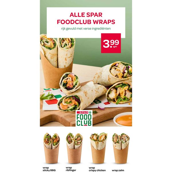 ALLE SPAR FOODCLUB WRAPS