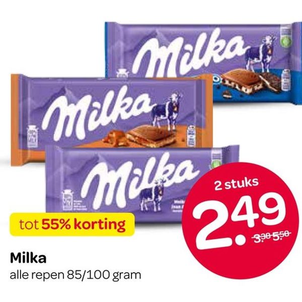 Milka chocoladerepen