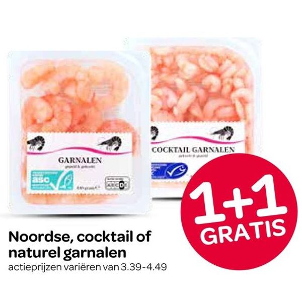 Noordse, cocktail of naturel garnalen
