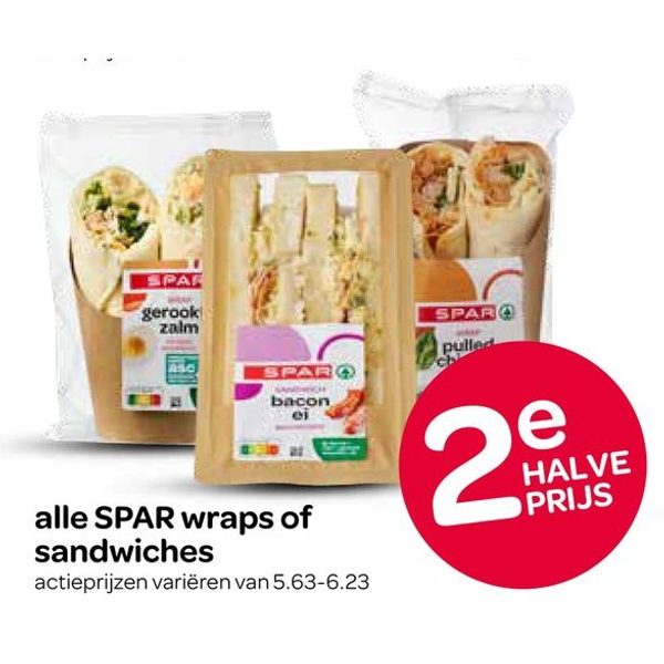 SPAR wraps of sandwiches