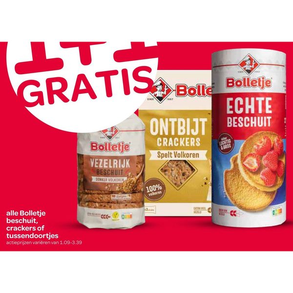 Bolletje beschuit, crackers of tussendoortjes