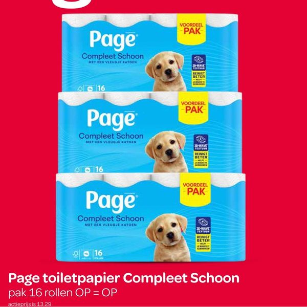 Page toiletpapier Compleet Schoon