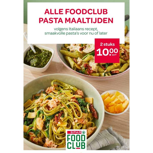 Alle Foodclub pasta maaltijden