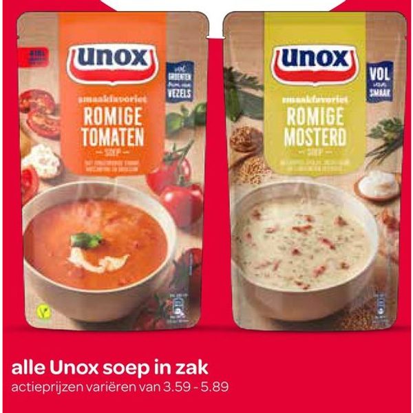alle Unox soep in zak