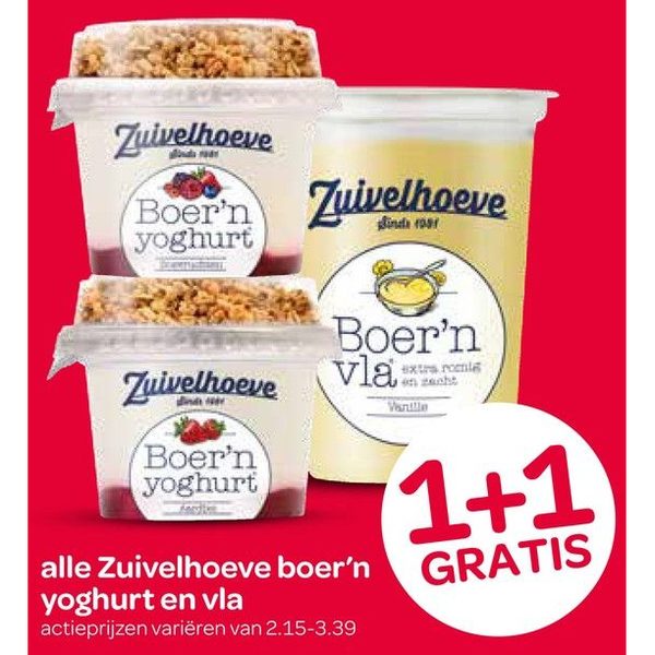 Zuivelhoeve boer'n yoghurt en vla