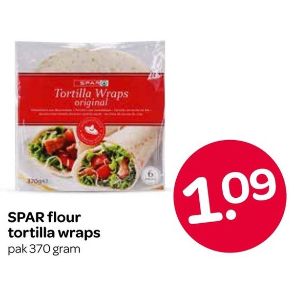 SPAR flour tortilla wraps