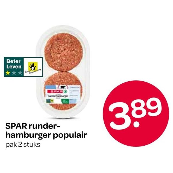 SPAR runder-hamburger populair