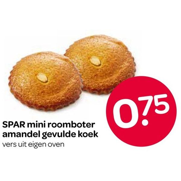 SPAR mini roomboter amandel gevulde koek