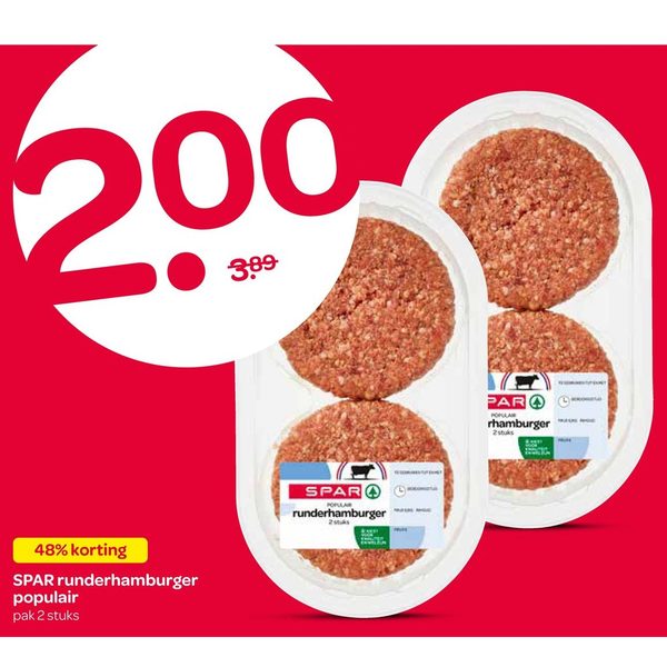 SPAR runderhamburger populair