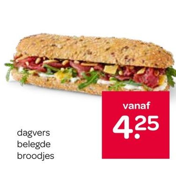 dagvers belegde broodjes