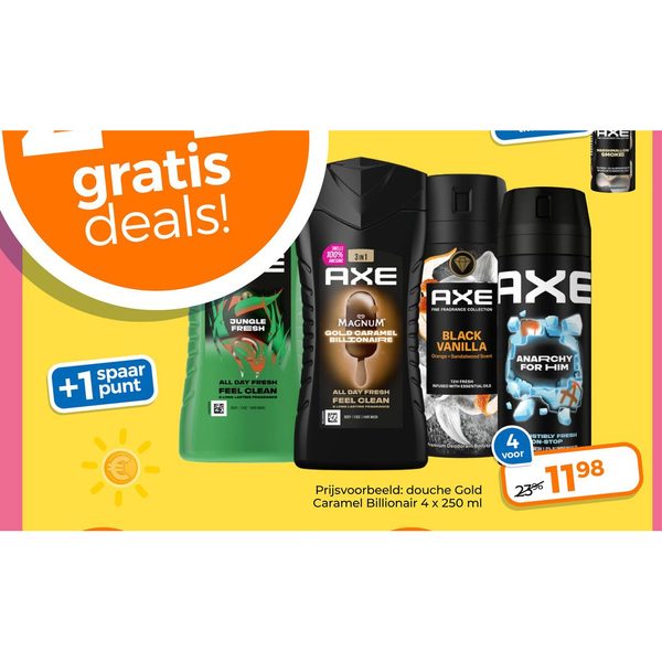 Axe deodorant en douche