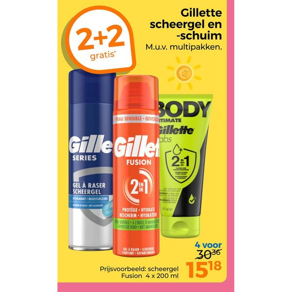 Gillette scheergel en -schuim