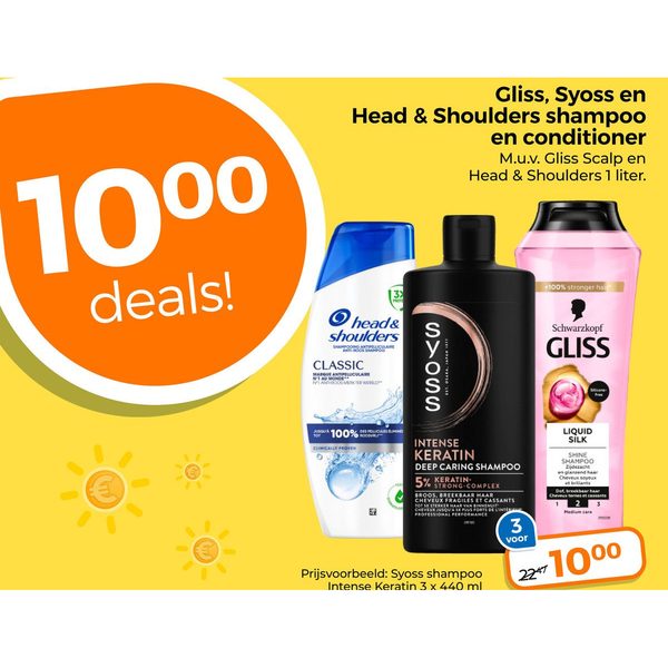 Gliss, Syoss en Head & Shoulders shampoo en conditioner