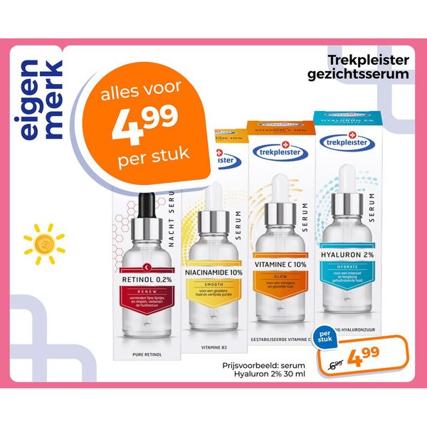 Gezichtsserum (Retinol, Niacinamide, Vitamine C, Hyaluron)