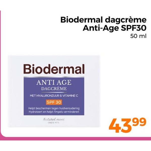 Biodermal dagcrème Anti-Age SPF30