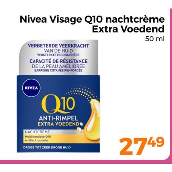 Nivea Visage Q10 nachtcrème Extra Voedend