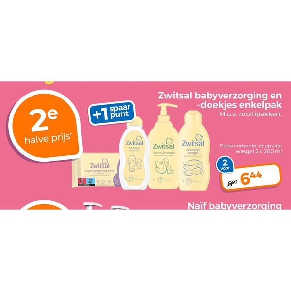 Zwitsal babyverzorging en -doekjes