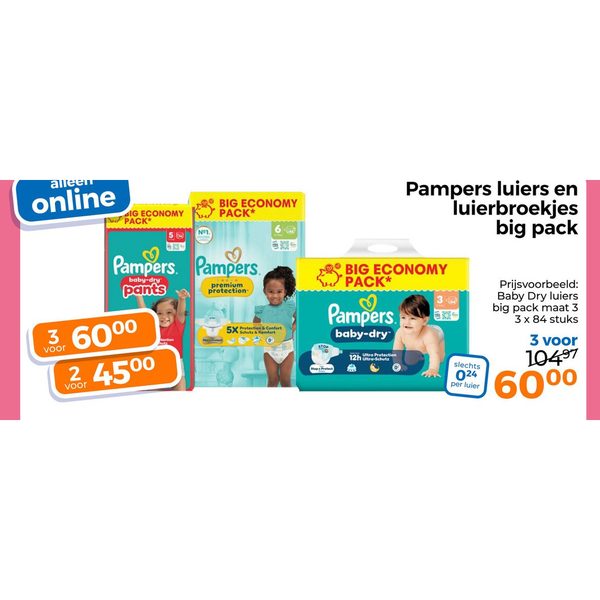 Pampers luiers en luierbroekjes Big Economy Pack