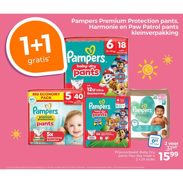 Pampers Premium Protection, Harmonie en Paw Patrol pants