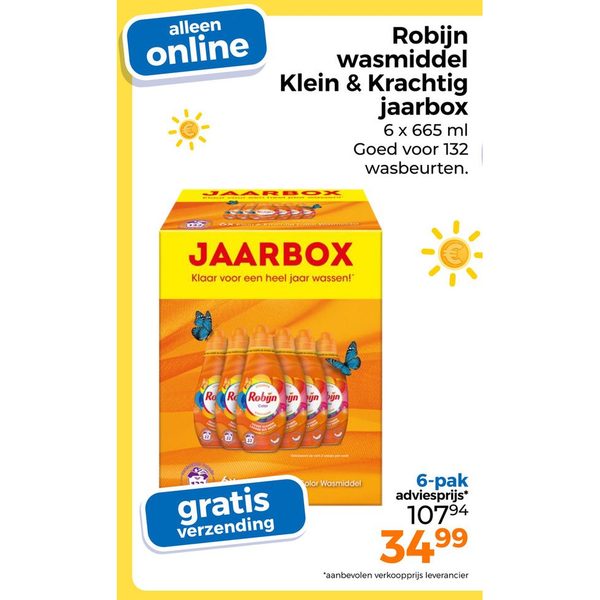 Robijn wasmiddel Klein & Krachtig jaarbox