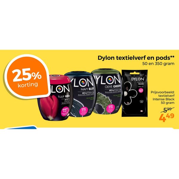 Dylon textielverf en pods