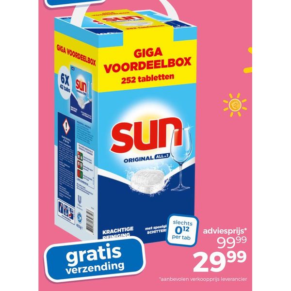 Sun vaatwastabletten giga voordeelbox