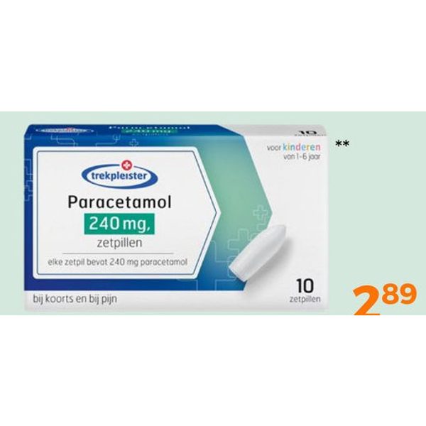 paracetamol 240 mg zetpillen