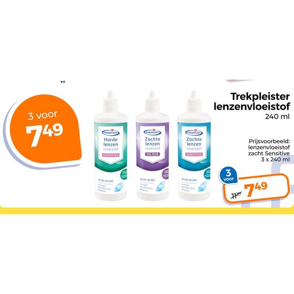 Trekpleister lenzenvloeistof