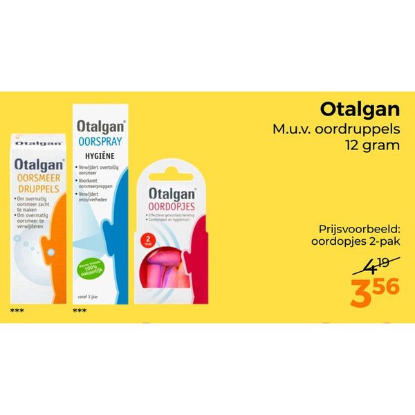 Oorspray/oordruppels/oordopjes