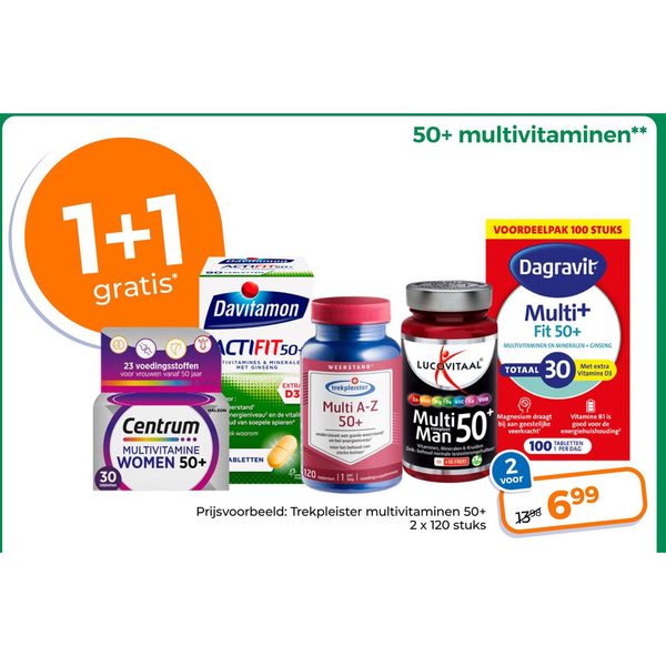 Trekpleister multivitaminen 50+
