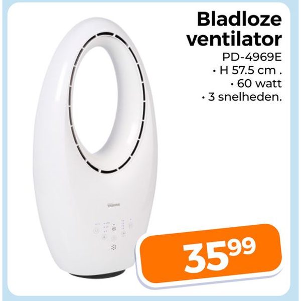 Bladloze ventilator