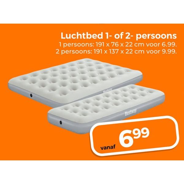 Luchtbed 1- of 2-persoons