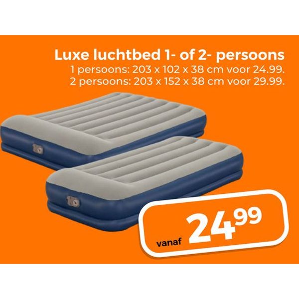 Luxe luchtbed 1- of 2-persoons