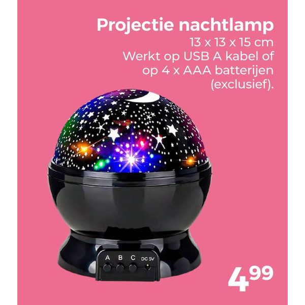 Projectie nachtlamp
