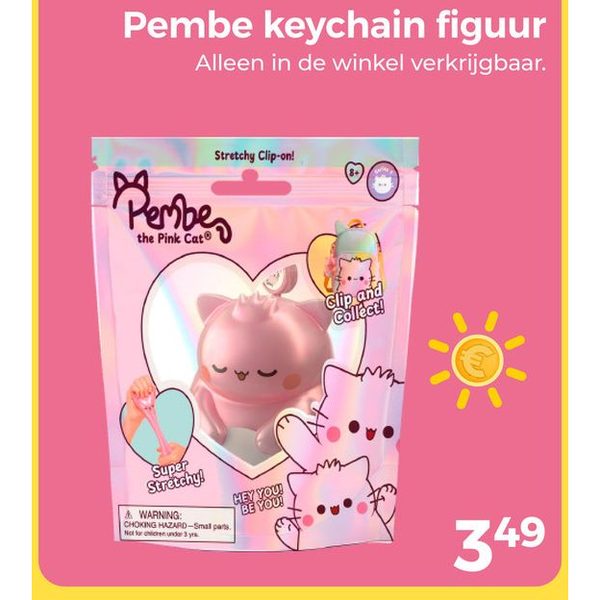 Pembe keychain figuur