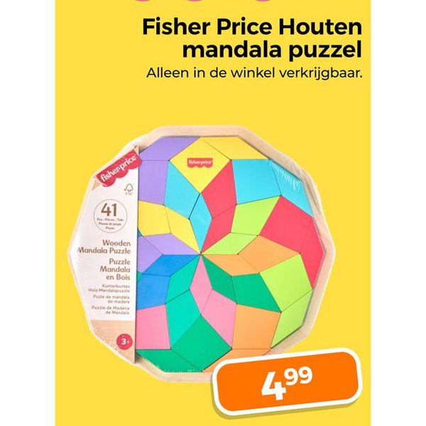 Fisher Price Houten mandala puzzel