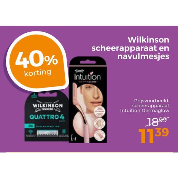 Wilkinson scheerapparaat en navulmesjes
