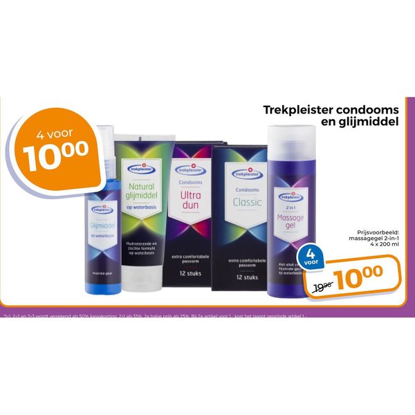 Trekpleister condooms en glijmiddel
