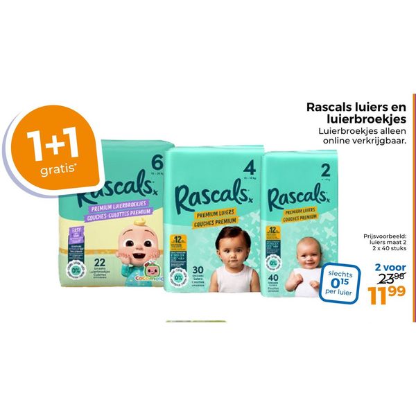 Rascals luiers en luierbroekjes
