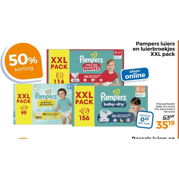 Pampers luiers en luierbroekjes XXL pack