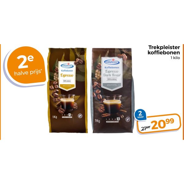 Trekpleister koffiebonen