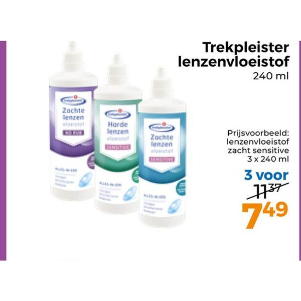 Trekpleister lenzenvloeistof
