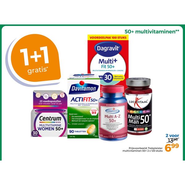 Trekpleister Multi A-Z 50+ multivitaminen