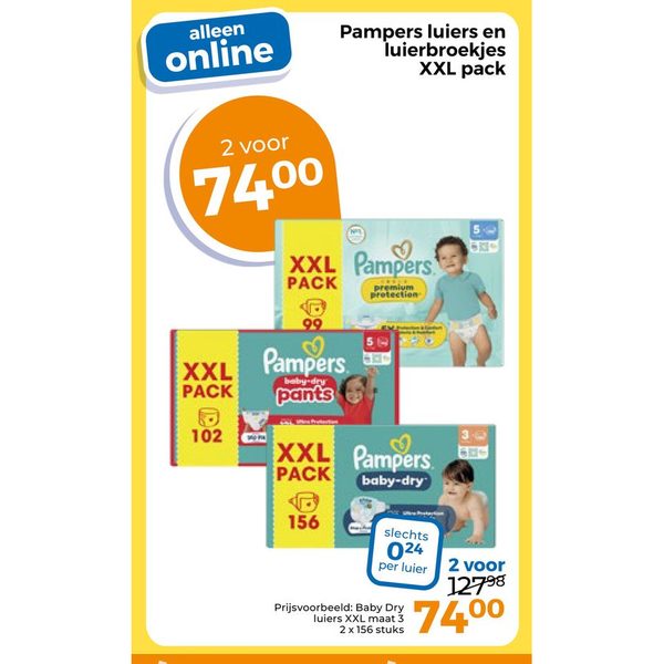 Pampers luiers en luierbroekjes XXL pack