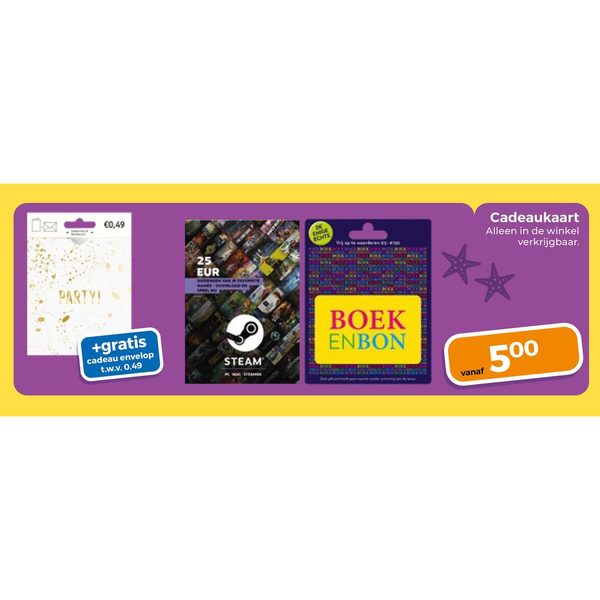 Diverse cadeaukaarten