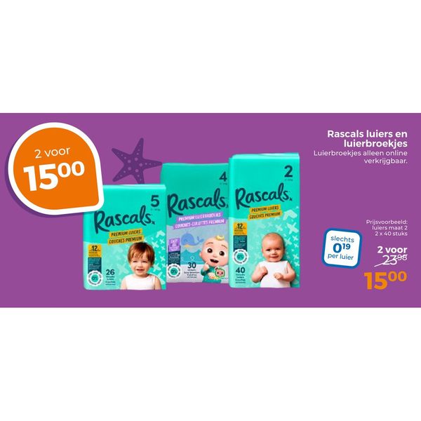 Rascals luiers en luierbroekjes