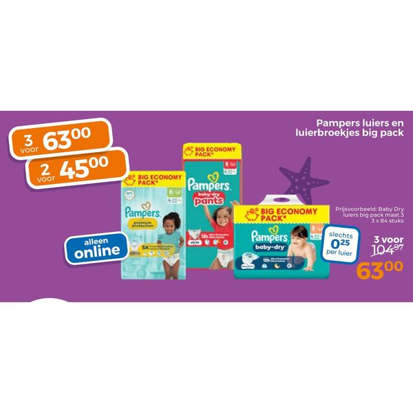 Pampers luiers en luierbroekjes
