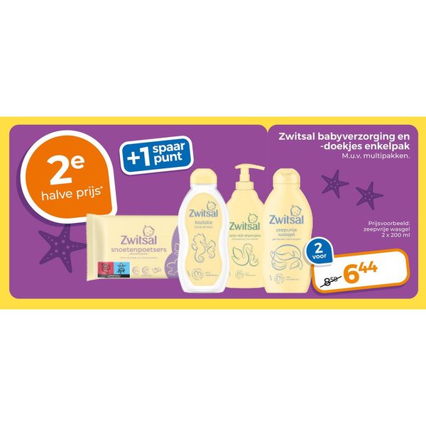 Zwitsal babyverzorging en -doekjes